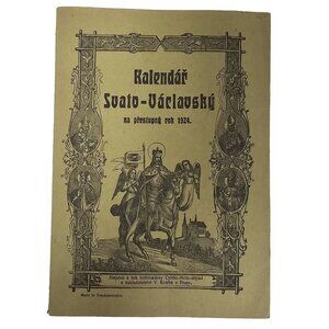 1924 Kalendar Svato-Varlavsky Bohemian Czech Catholic Church Religious Annual